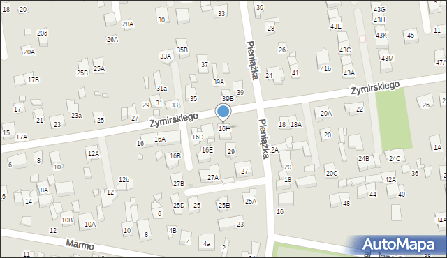 Kobyłka, Żymirskiego Franciszka, gen., 16H, mapa Kobyłka