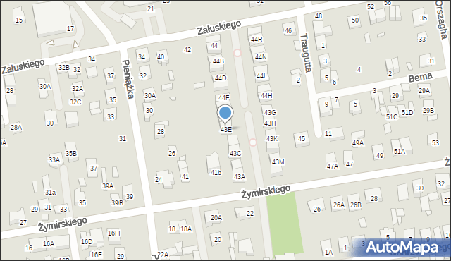 Kobyłka, Żymirskiego Franciszka, gen., 43E, mapa Kobyłka