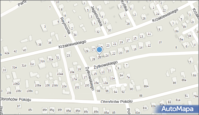 Kolbuszowa, Żytkowskiego, prof., 26, mapa Kolbuszowa