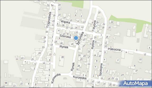 Końskowola, Żyrzyńska, 1, mapa Końskowola