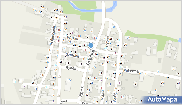 Końskowola, Żyrzyńska, 7, mapa Końskowola