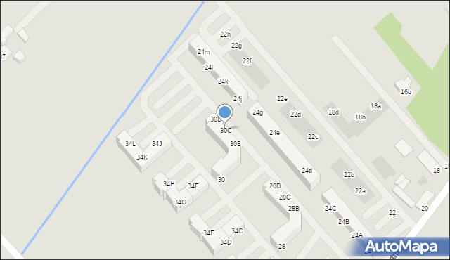 Koszalin, Żytnia, 30C, mapa Koszalina