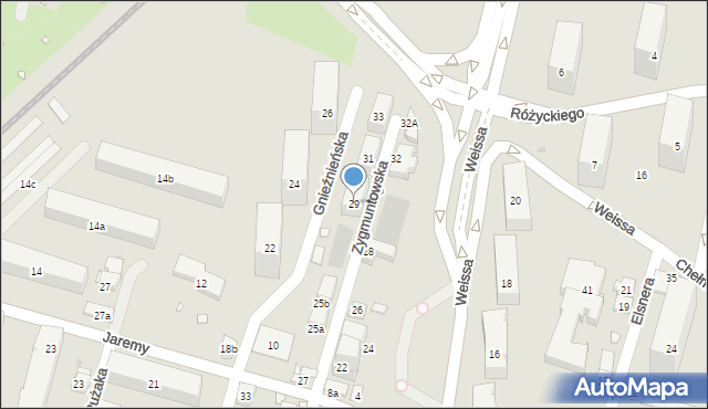 Kraków, Zygmuntowska, 29, mapa Krakowa