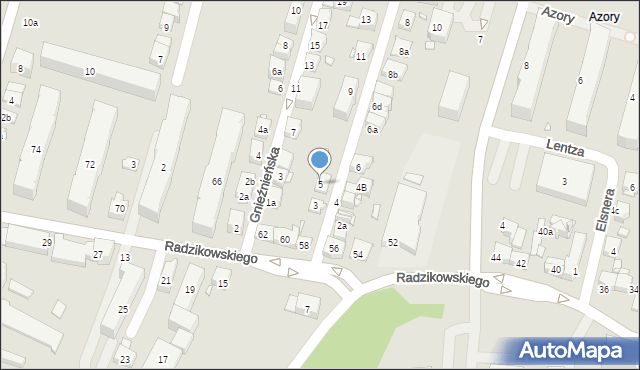 Kraków, Zygmuntowska, 5, mapa Krakowa