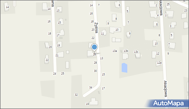 Kruszyn Krajeński, Żytnia, 26, mapa Kruszyn Krajeński