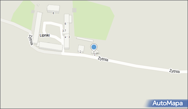 Legnica, Żytnia, 1a, mapa Legnicy