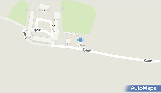 Legnica, Żytnia, 3B, mapa Legnicy