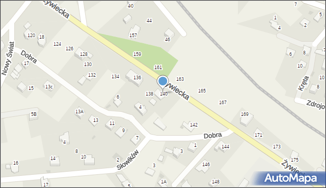 Łodygowice, Żywiecka, 140, mapa Łodygowice