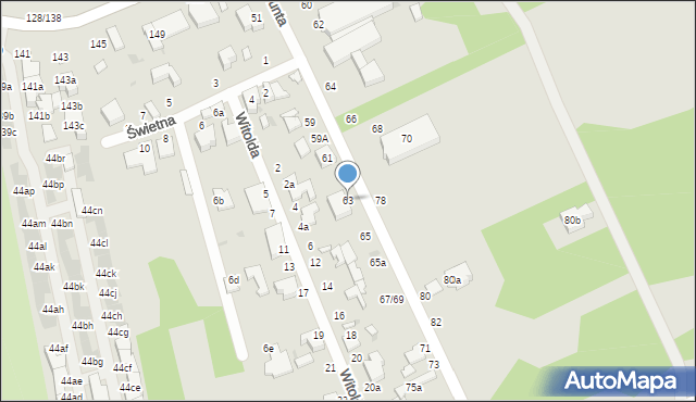 Łódź, Zygmunta, 63, mapa Łodzi