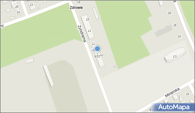 Łódź, Zyndrama Mikołaja, 9/11, mapa Łodzi