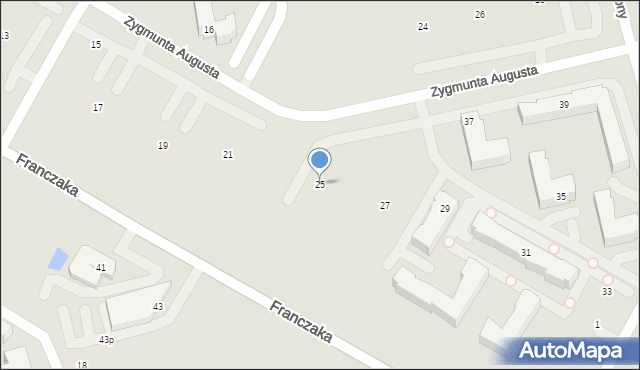 Lublin, Zygmunta Augusta, 25, mapa Lublina