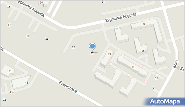 Lublin, Zygmunta Augusta, 27, mapa Lublina