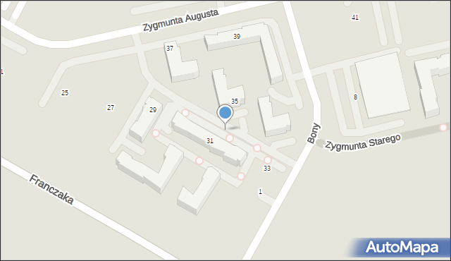 Lublin, Zygmunta Augusta, 35/36, mapa Lublina