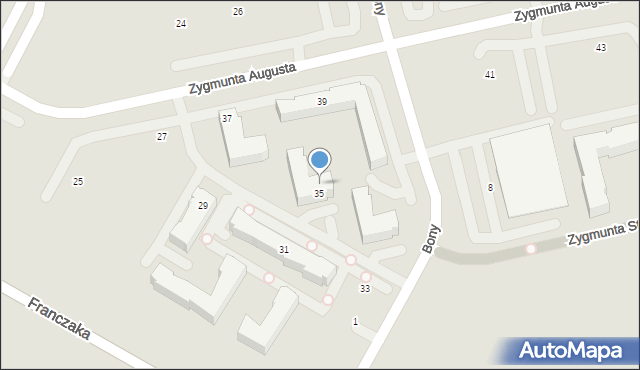 Lublin, Zygmunta Augusta, 35, mapa Lublina