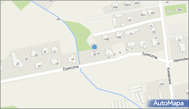 Michałów-Grabina, Żywiczna, 14, mapa Michałów-Grabina