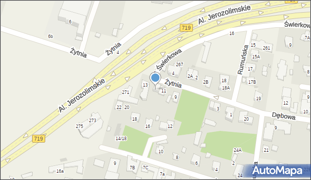 Michałowice, Żytnia, 11A, mapa Michałowice