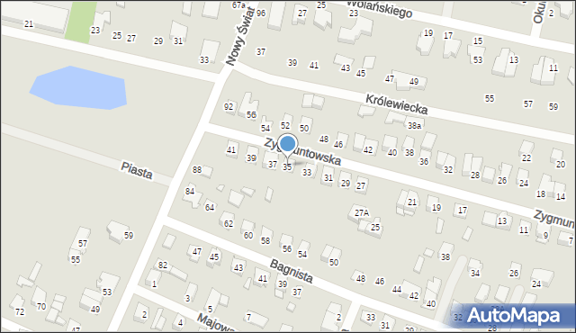 Mińsk Mazowiecki, Zygmuntowska, 35, mapa Mińsk Mazowiecki