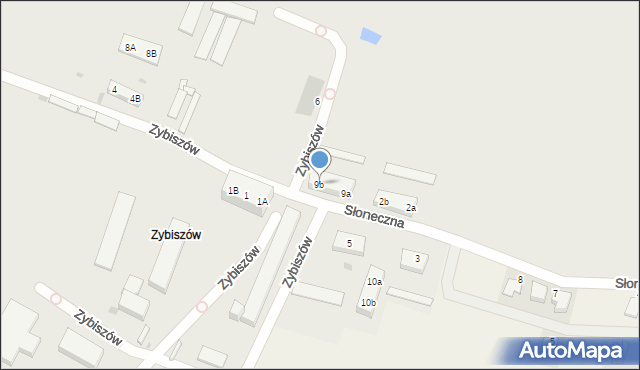 Mokronos Górny, Zybiszów, 9b, mapa Mokronos Górny