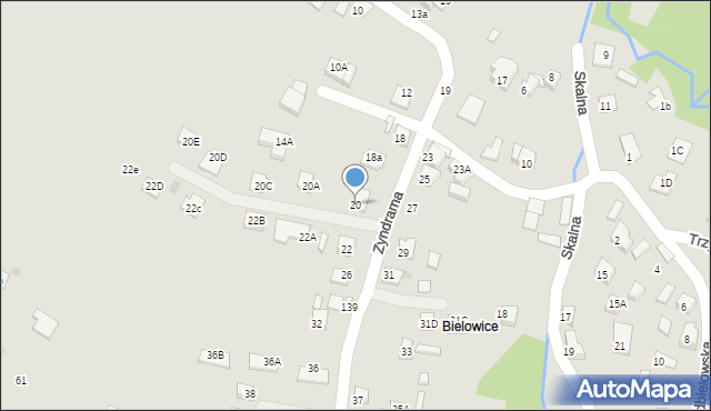 Nowy Sącz, Zyndrama, 20, mapa Nowego Sącza