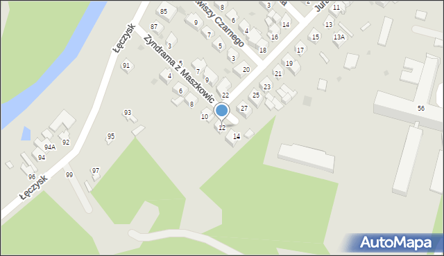 Ostrołęka, Zyndrama z Maszkowic, 12, mapa Ostrołęka