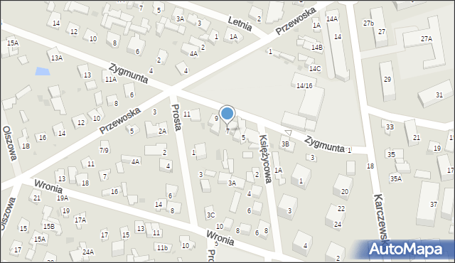 Otwock, Zygmunta, 7, mapa Otwock