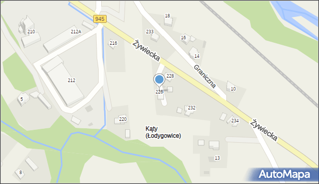 Pietrzykowice, Żywiecka, 226, mapa Pietrzykowice