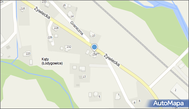 Pietrzykowice, Żywiecka, 234, mapa Pietrzykowice