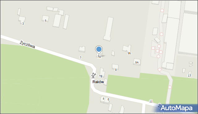 Piotrków Trybunalski, Życzliwa, 7A, mapa Piotrków Trybunalski
