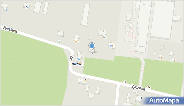 Piotrków Trybunalski, Życzliwa, 9, mapa Piotrków Trybunalski