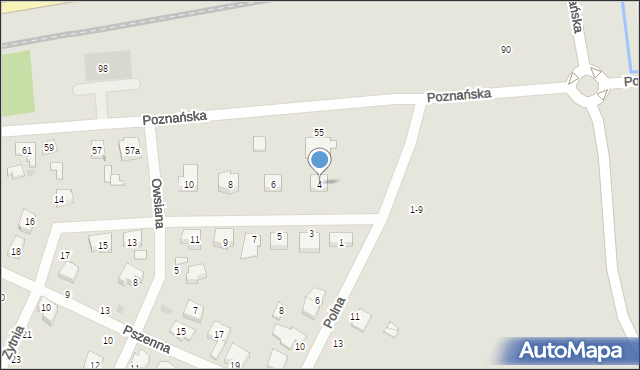 Pobiedziska, Żytnia, 4, mapa Pobiedziska