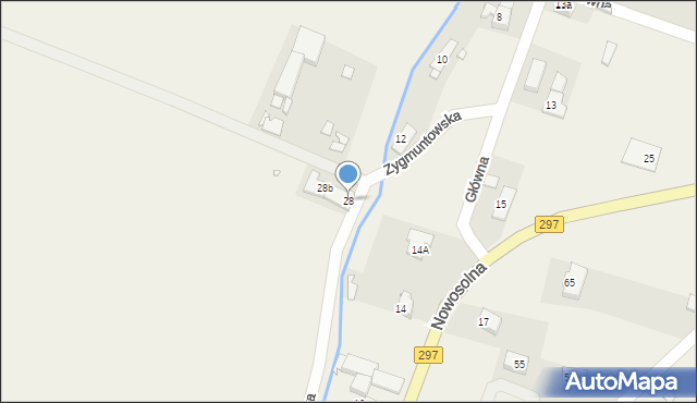 Podbrzezie Dolne, Zygmuntowska, 28, mapa Podbrzezie Dolne