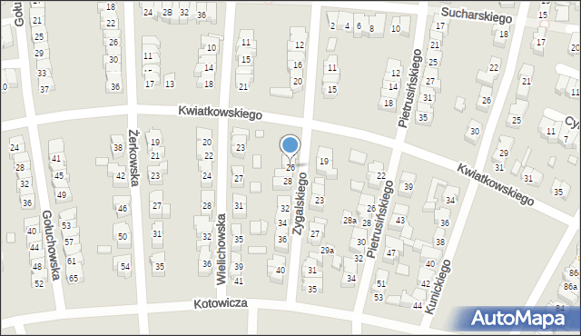 Poznań, Zygalskiego Henryka, 26, mapa Poznania