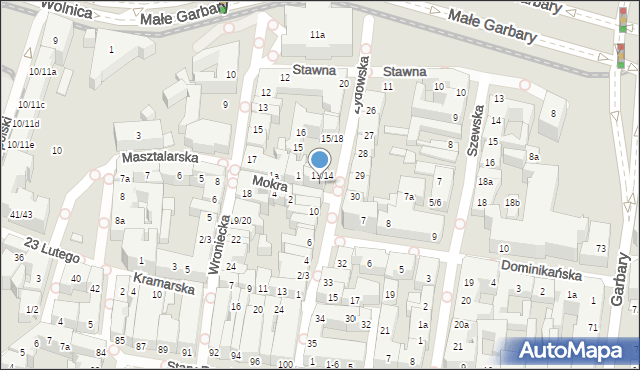 Poznań, Żydowska, 12, mapa Poznania