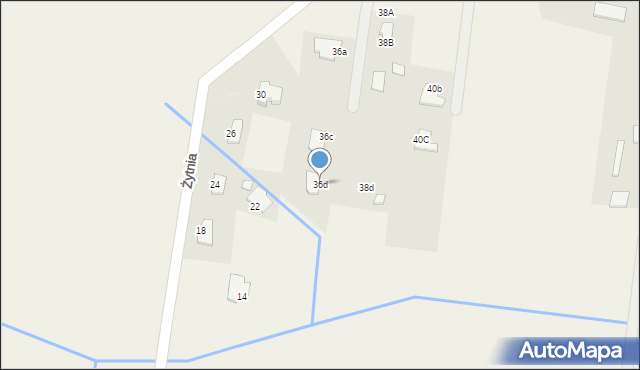 Prace Duże, Żytnia, 36d, mapa Prace Duże