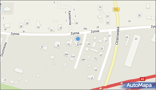 Pruszków, Żytnia, 31, mapa Pruszków