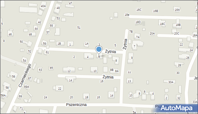 Puszczykowo, Żytnia, 6, mapa Puszczykowo