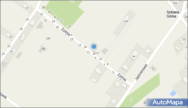 Pysznica, Żytnia, 12, mapa Pysznica