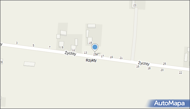 Radoszewice, Żychty, 13a, mapa Radoszewice