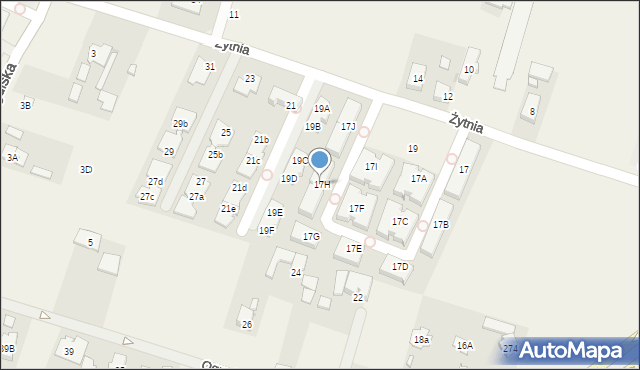 Reguły, Żytnia, 17H, mapa Reguły