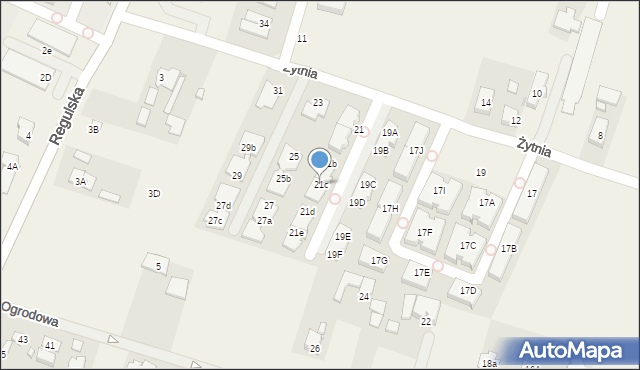Reguły, Żytnia, 21c, mapa Reguły