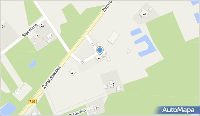 Stare Budy, Żyrardowska, 43, mapa Stare Budy