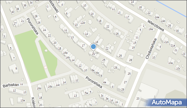 Szczecin, Zyndrama z Maszkowic, 21, mapa Szczecina