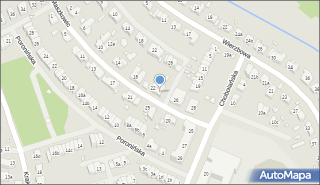 Szczecin, Zyndrama z Maszkowic, 24, mapa Szczecina