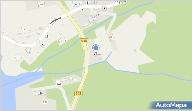 Tresna, Żywiecka, 15A, mapa Tresna