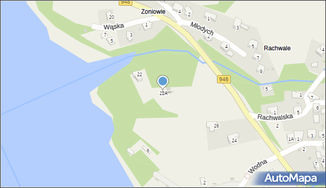Tresna, Żywiecka, 22A, mapa Tresna