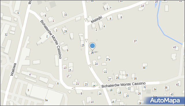 Wadowice, Zygmunta I Starego, 26, mapa Wadowice