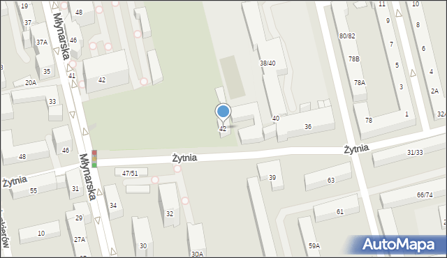 Warszawa, Żytnia, 42, mapa Warszawy