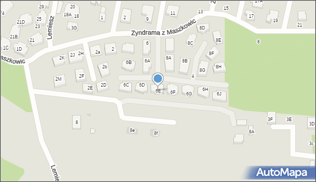 Warszawa, Zyndrama z Maszkowic, 6E, mapa Warszawy