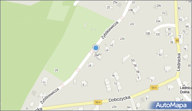 Wieliczka, Zyblikiewicza Mikołaja, 16A, mapa Wieliczka