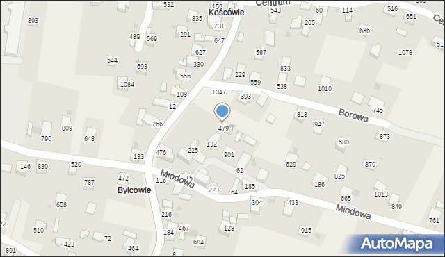 Wieprz, Żywiecka, 479, mapa Wieprz